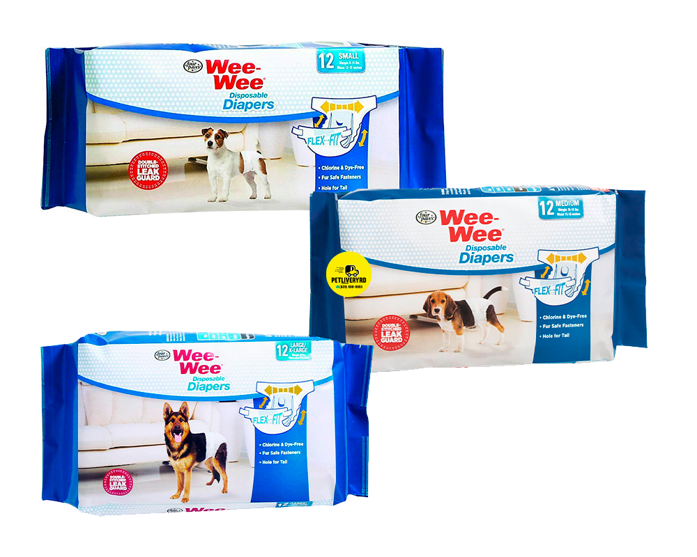 FOUR PAWS WEE-WEE DISPOSABLE DIAPERS PAÑALES