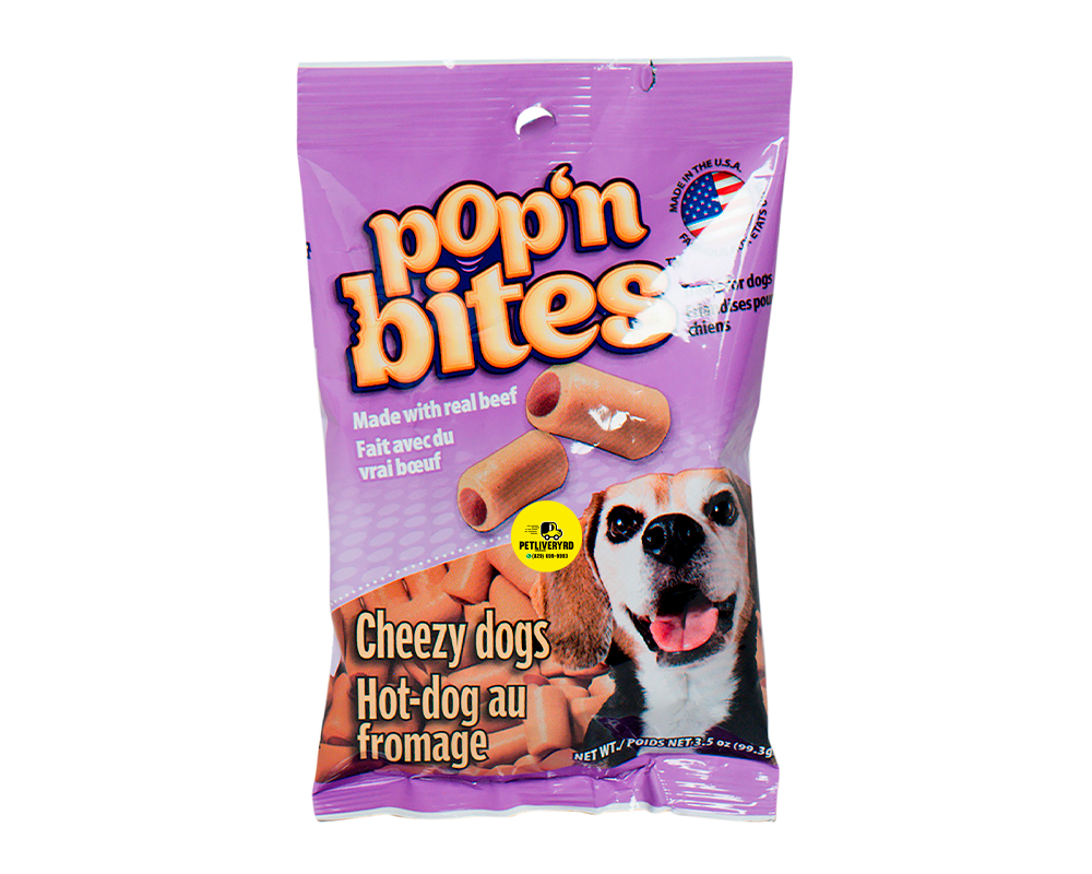 POP'N BITES CHEEZY DOGS DOG TREATS