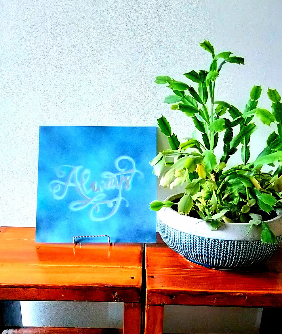 Thumbnail: Spray Paint Art- Silhouette Mirror Art- Home Decor- Always