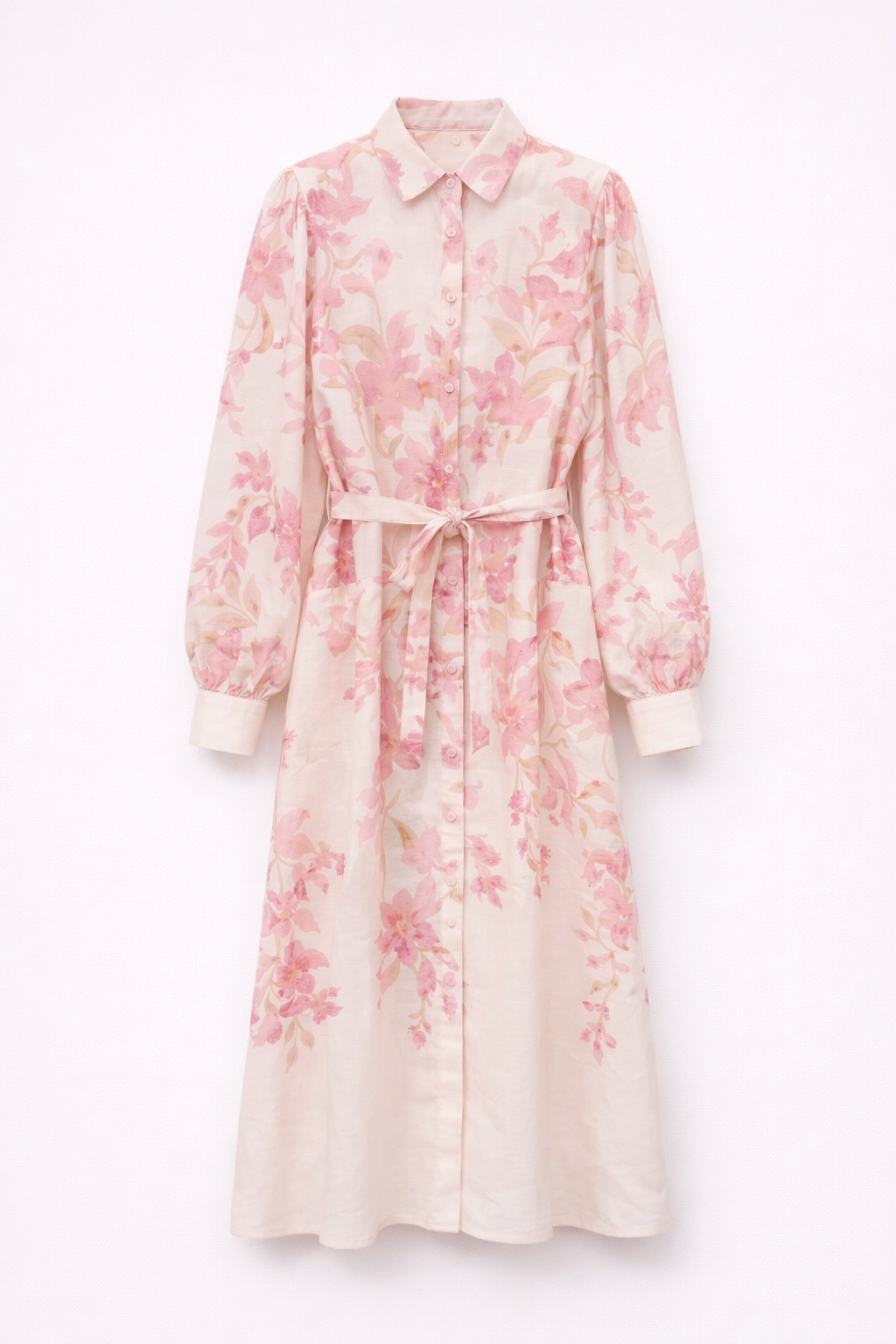 MB – Floral Linen Blend Maxi Dress