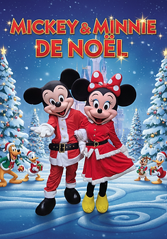 Mascotte mickey et minnie de noel bretagne Finistère Morbihan cotes d'armor