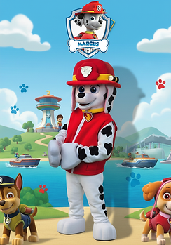 Mascotte marcus pat patrouille bretagne Finistère Morbihan cotes d'armor