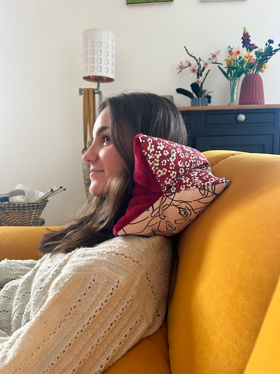 Miniature : Coussin de lecture déhoussable avec billes