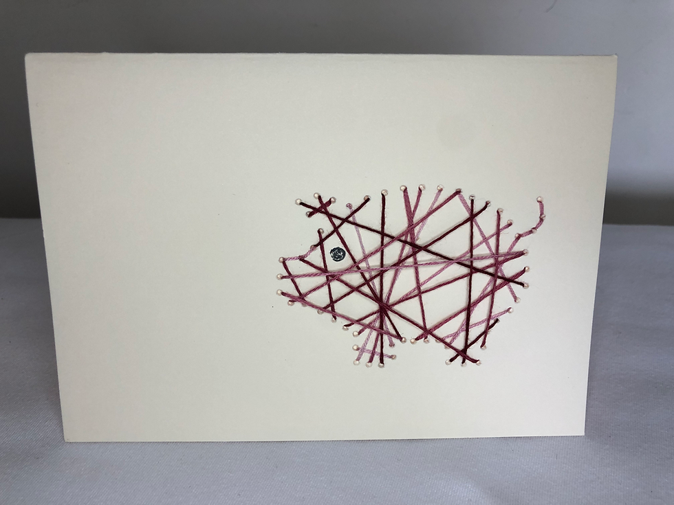 Miniature : Carte brodée