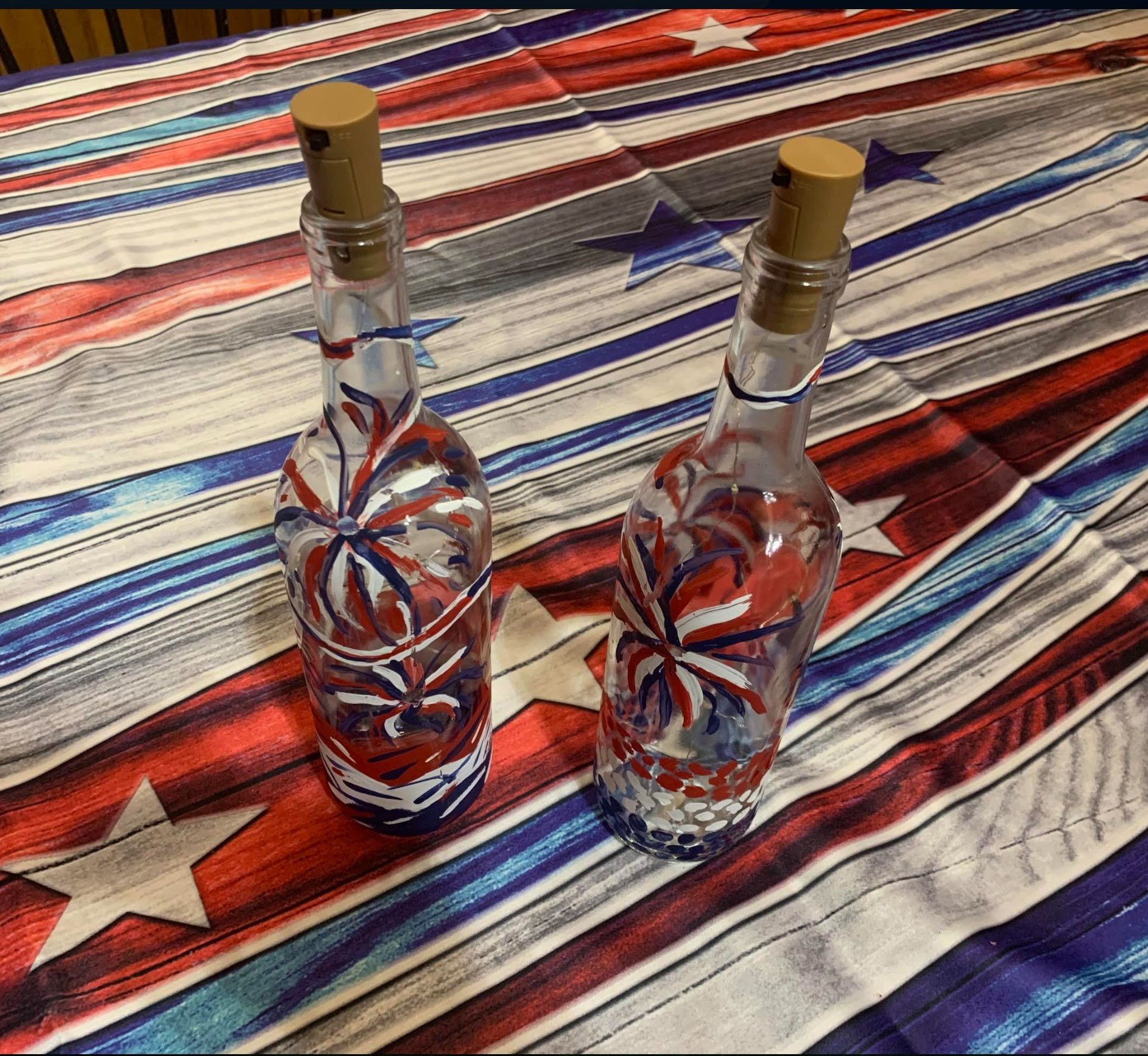 Painted Wine Bottles