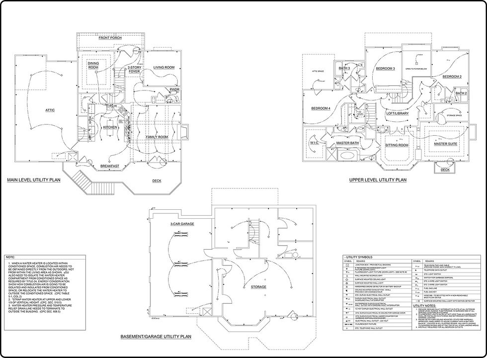 Example construction document set for a new home