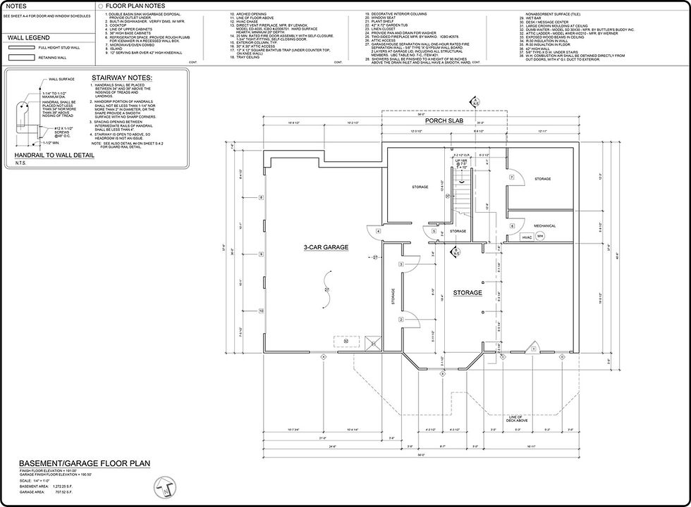 Example construction document set for a new home