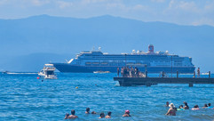 Borealis moored off Iihabela
