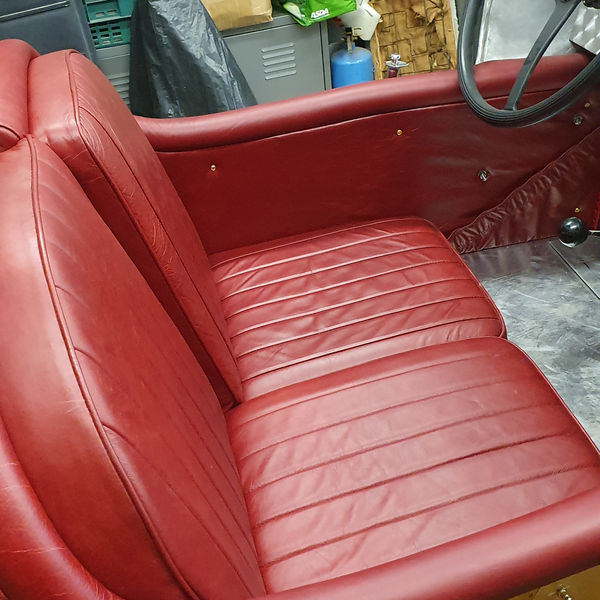 Reupholstered red interior