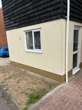 Rendered bottom of wall.
