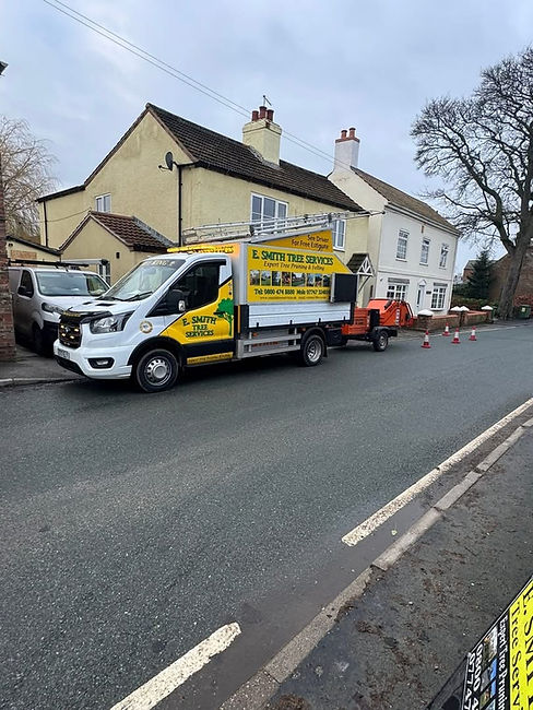 our vehicle in front of a home