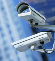 security cameras in a city