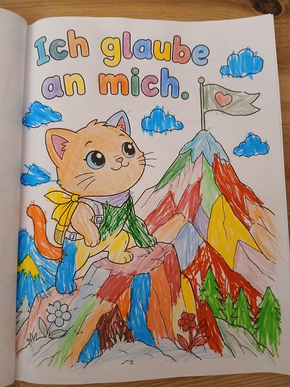 Ein Katzenmalbuch voller Liebe, Mut und stärkender Affirmationen 🐱💛