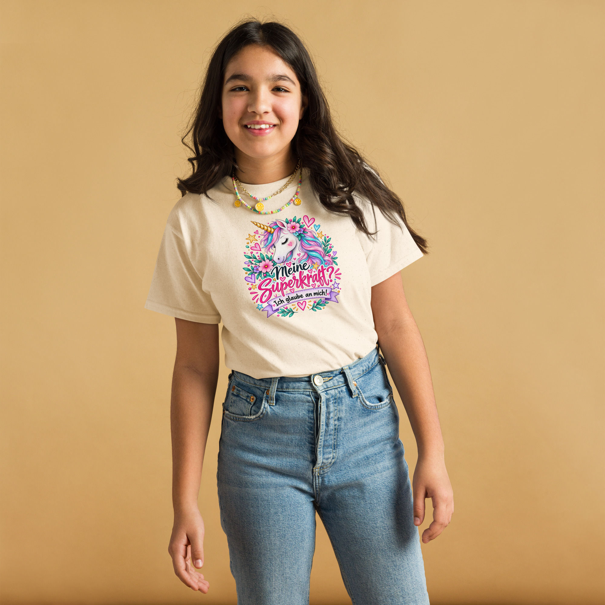 Ich glaube an mich - Einhorn T-Shirt für Jugendliche