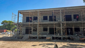 Building 2 at Casa Pisces with cement roof poured