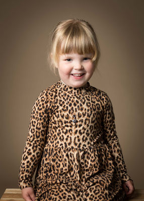Portrætfotografering af pige på 3 år