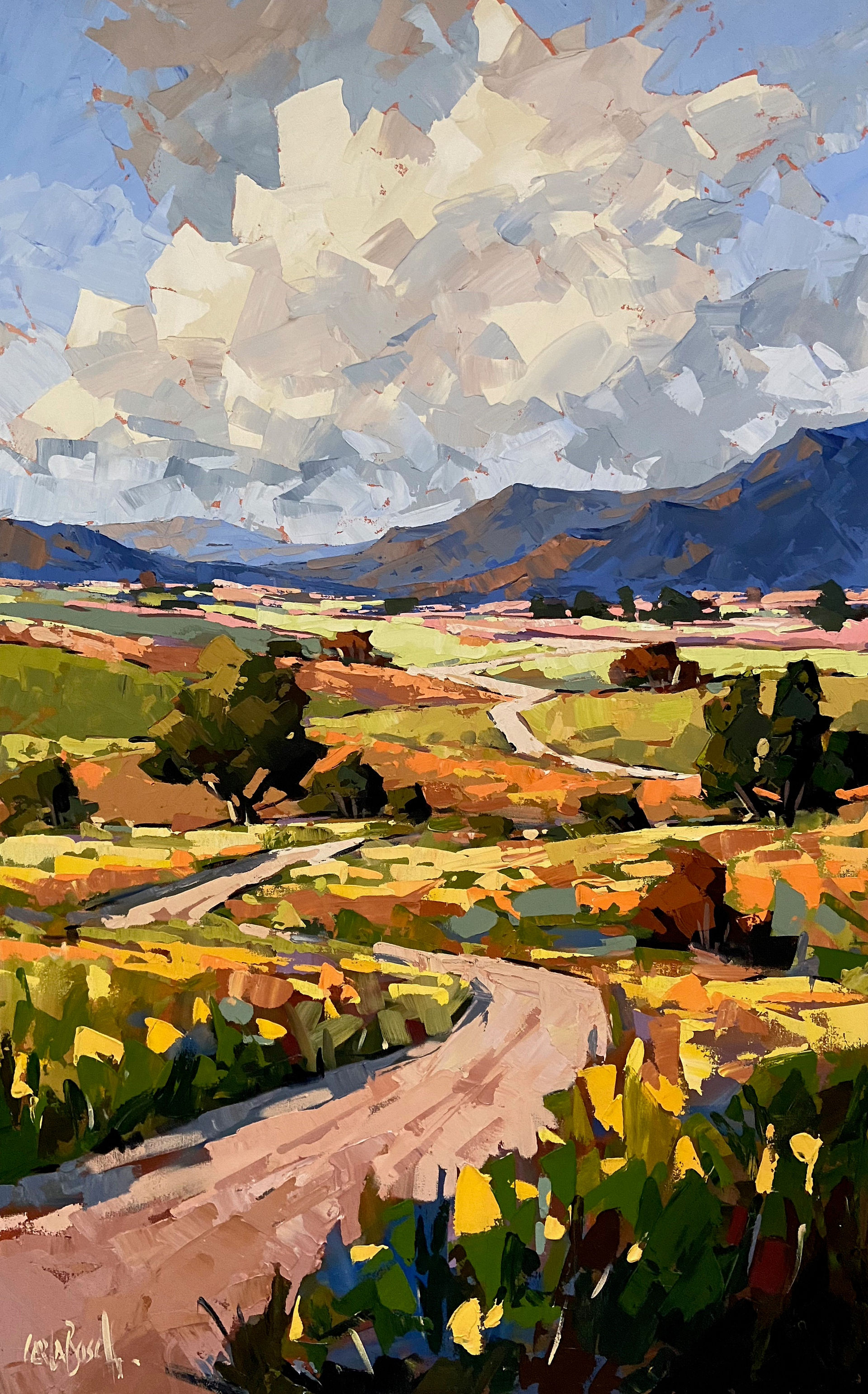 Painting of the Texas Hill Country by artist Carla Bosch.