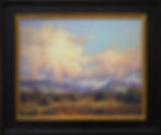 Sunset landscape painting