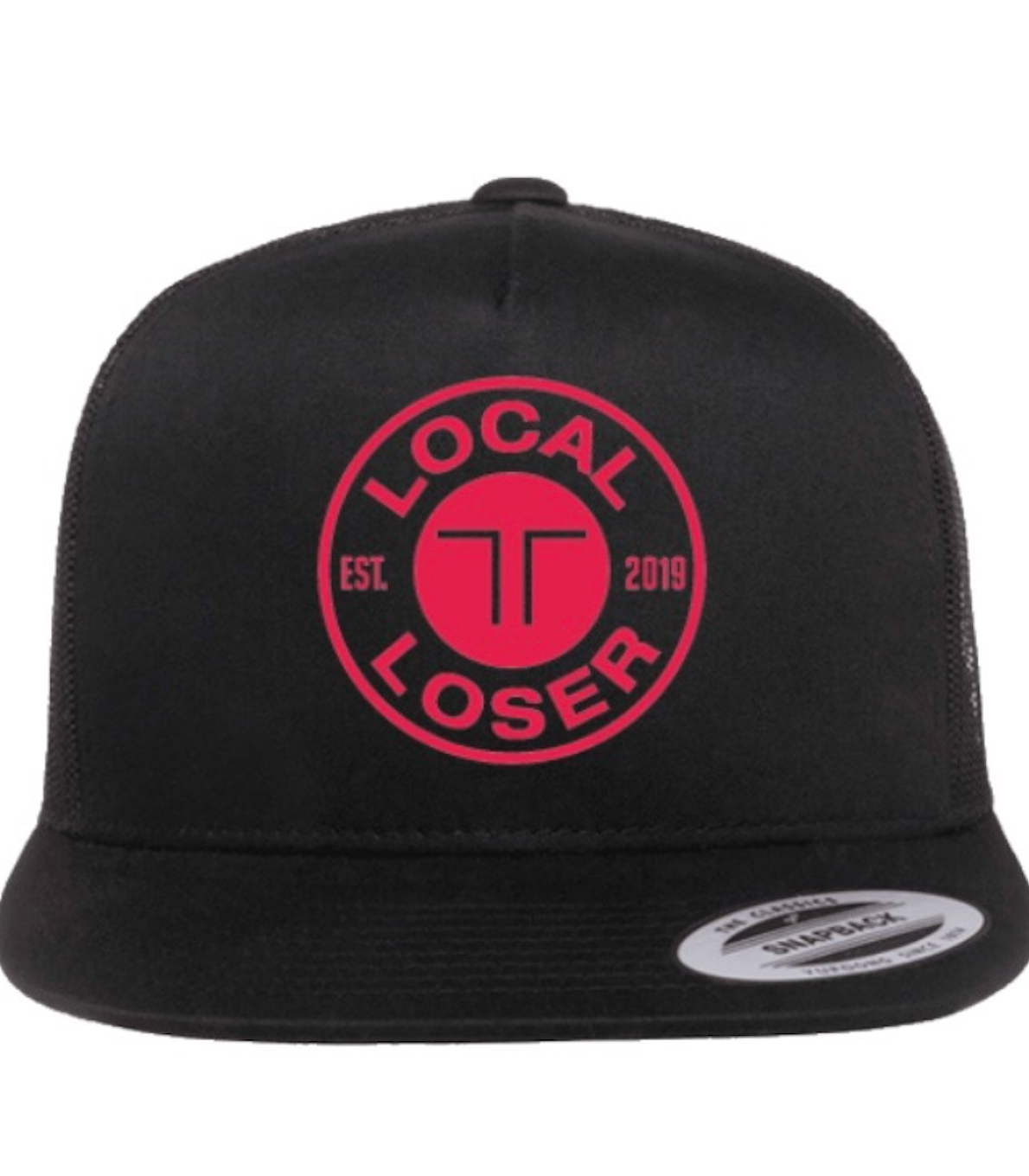 Local Loser Embroidered Trucker Hat - Black & Pink