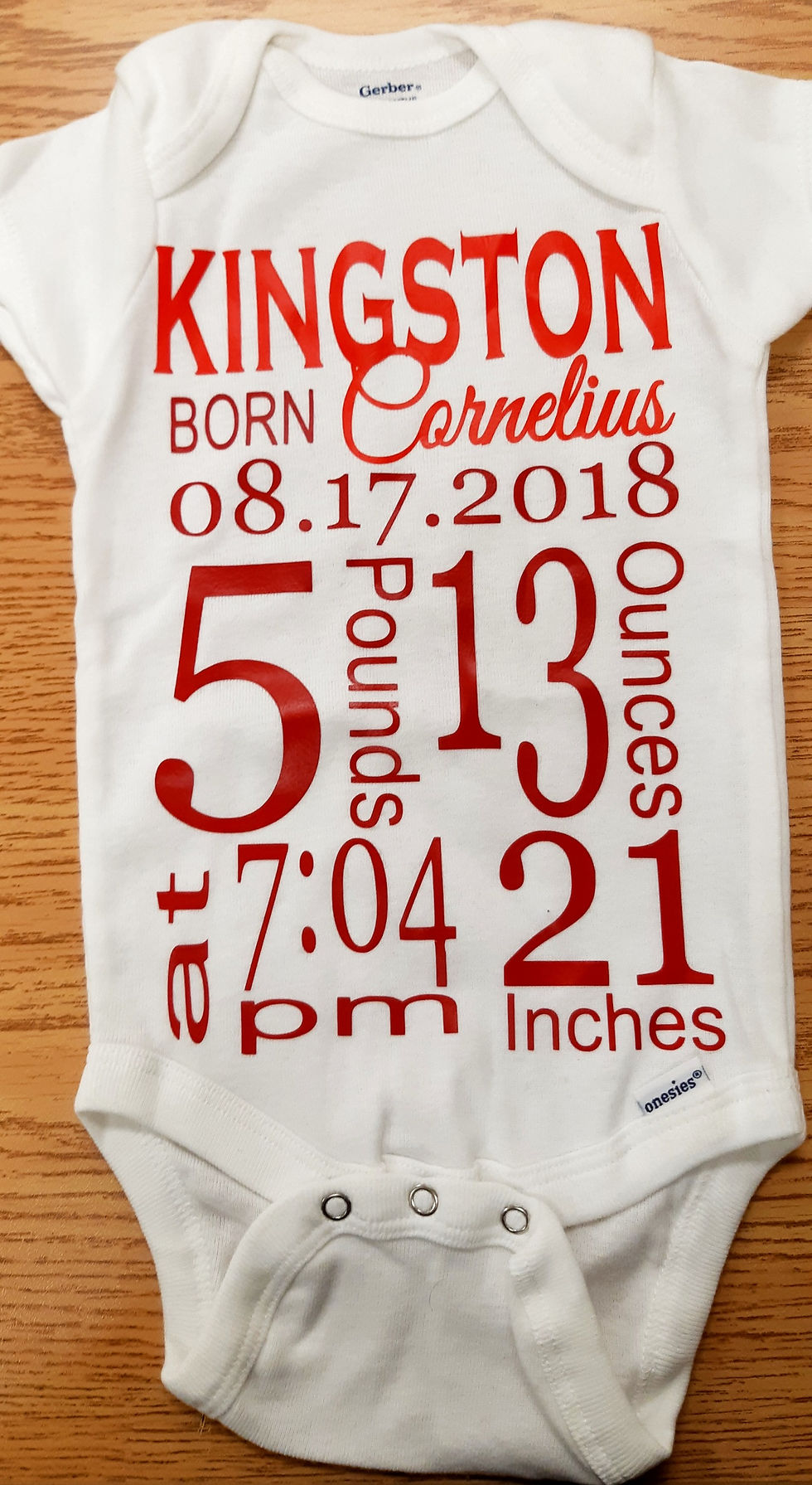 Thumbnail: Personalized Subway Stat Onesie or Canvas Board
