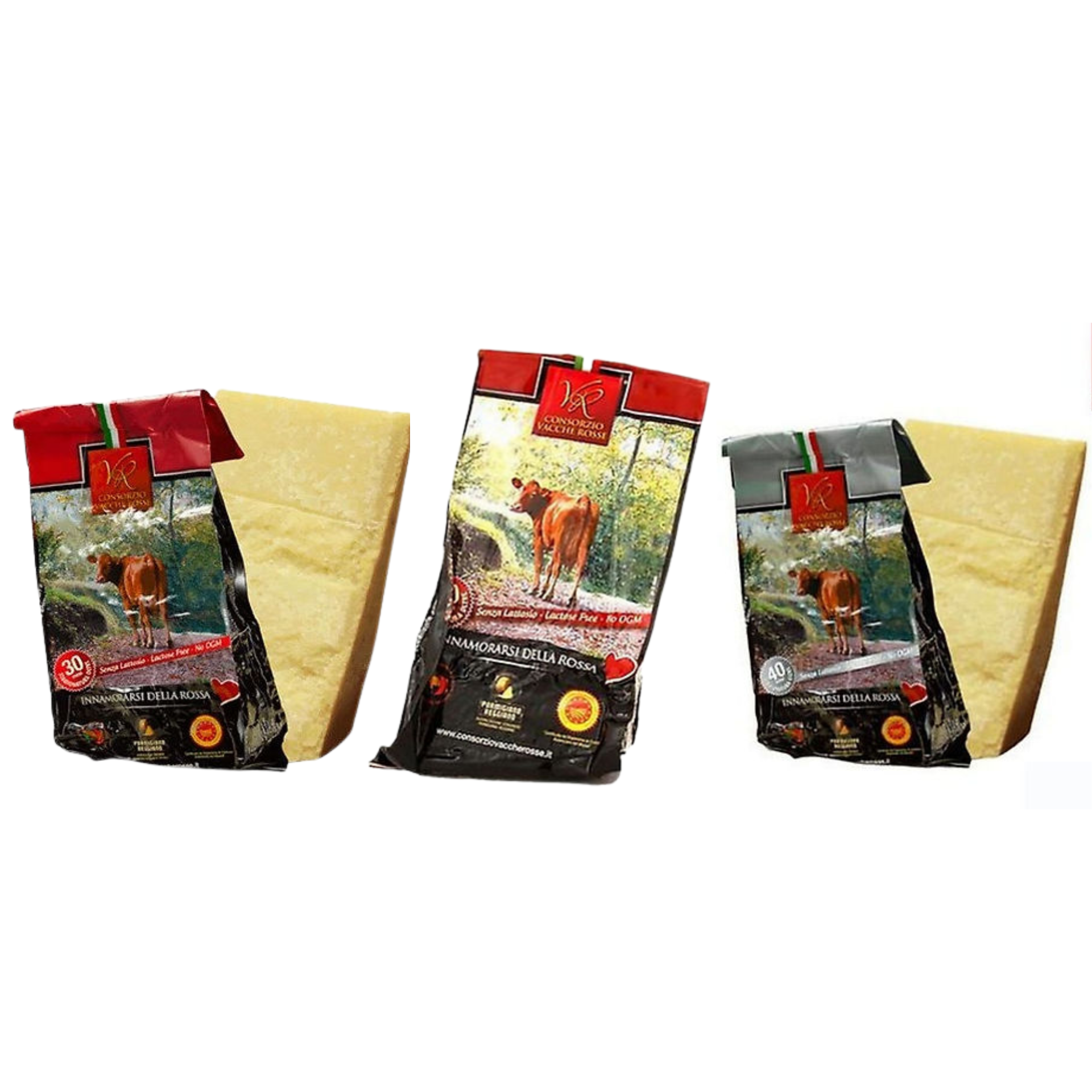 Selezione di Parmigiano Reggiano DOP - Vacche Rosse 30, 40, 60 Mesi