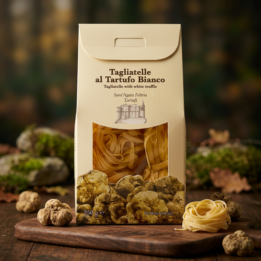 Tagliatelle med hvid trøffel fra Sant'Agata Feltria