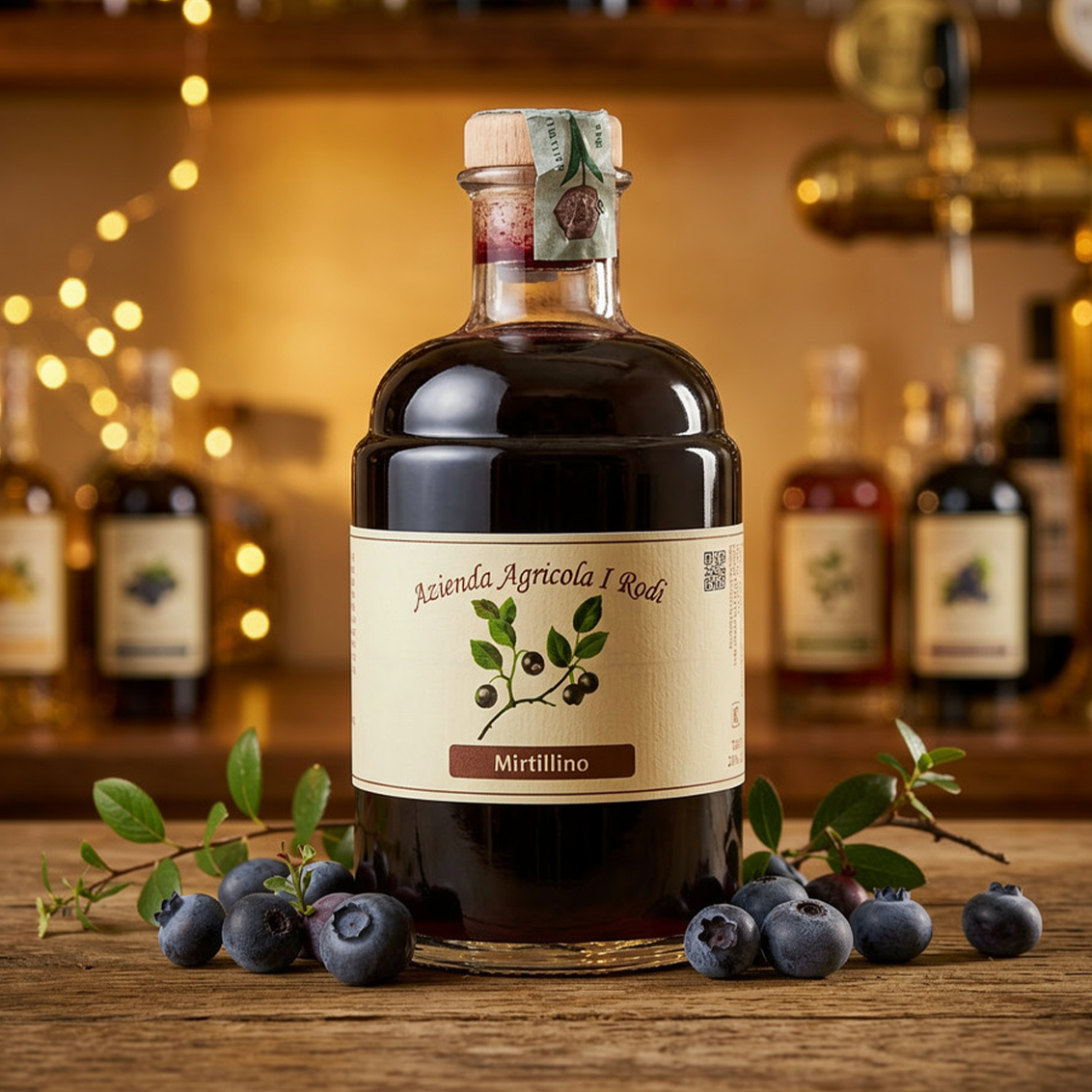 Hausgemachter Blaubeerlikör "Mirtillino"