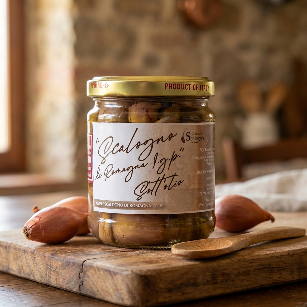 Scalogno di Romagna IGP sott'olio