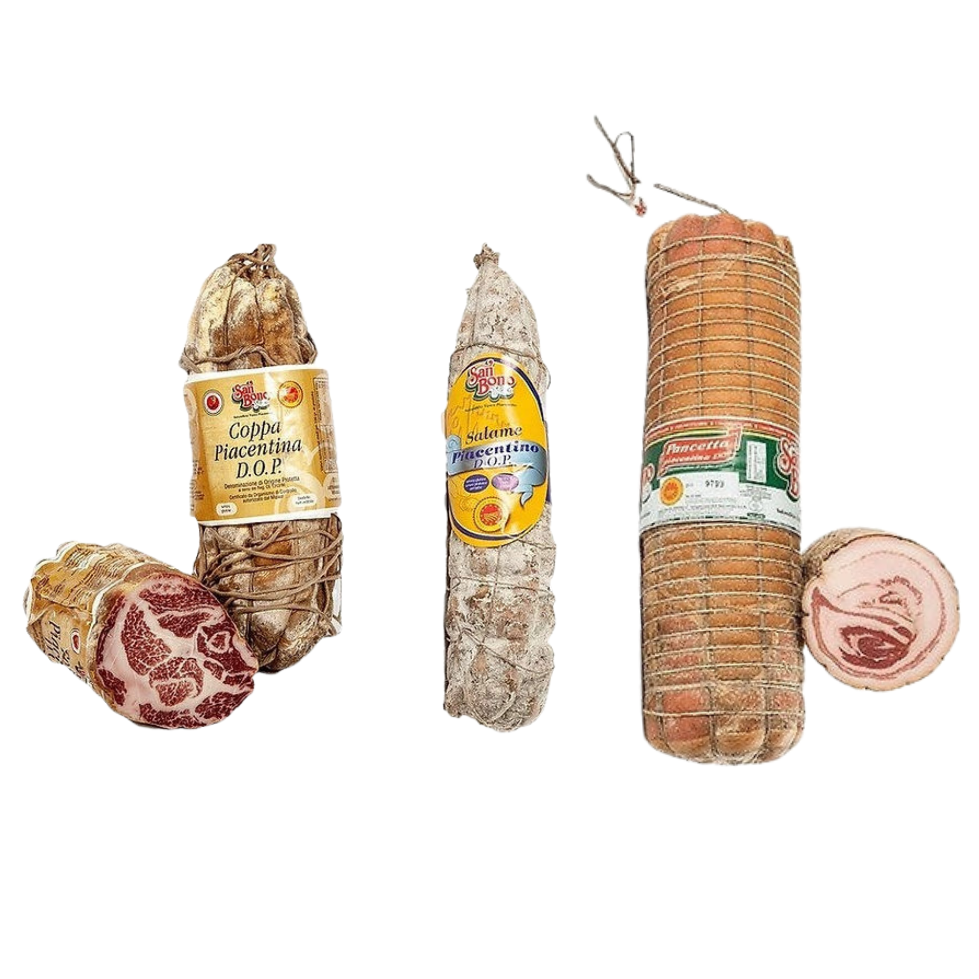 Selezione di Salumi Piacentini DOP - Coppa, Pancetta, Salame