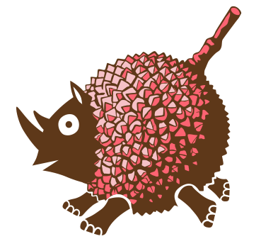 小さいサイが走ってます