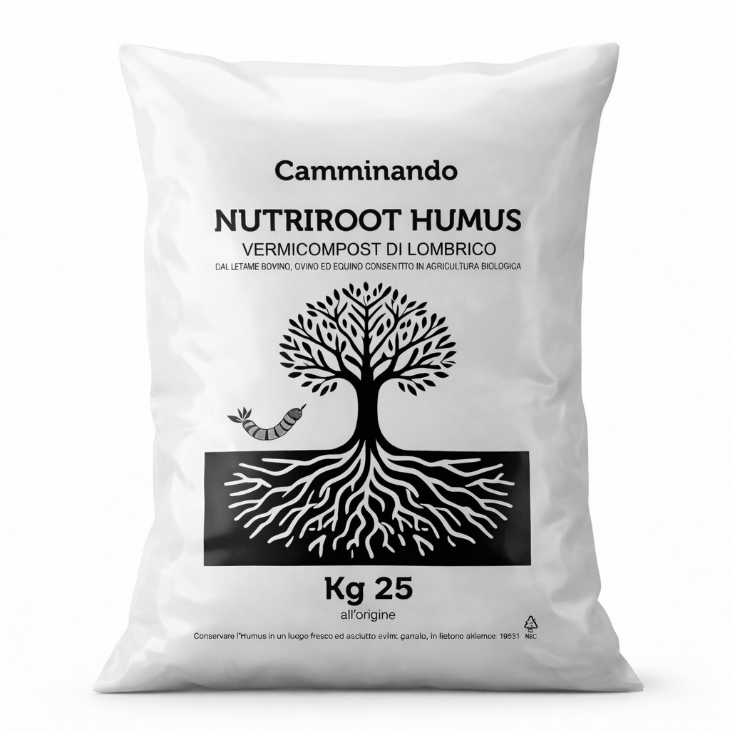 Humus di Lombrico - 25kg - 60L - NutriRoot Fertilizzante Naturale Biologico