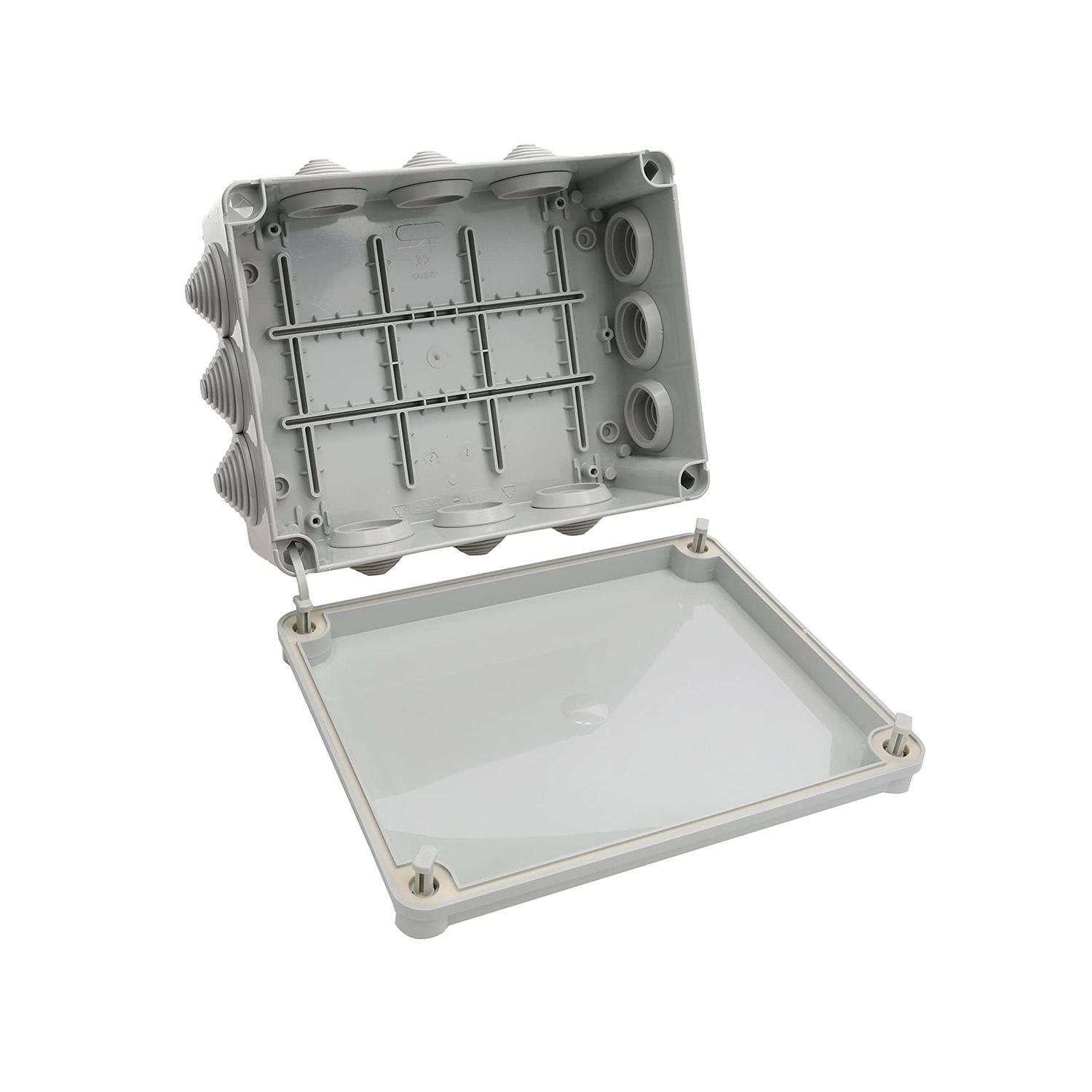 Caja vacía, IP55, IK08, termoplástico, sobreponer, color gris RAL 7035