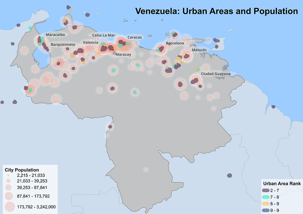 Venezuela Urban Areas & Population