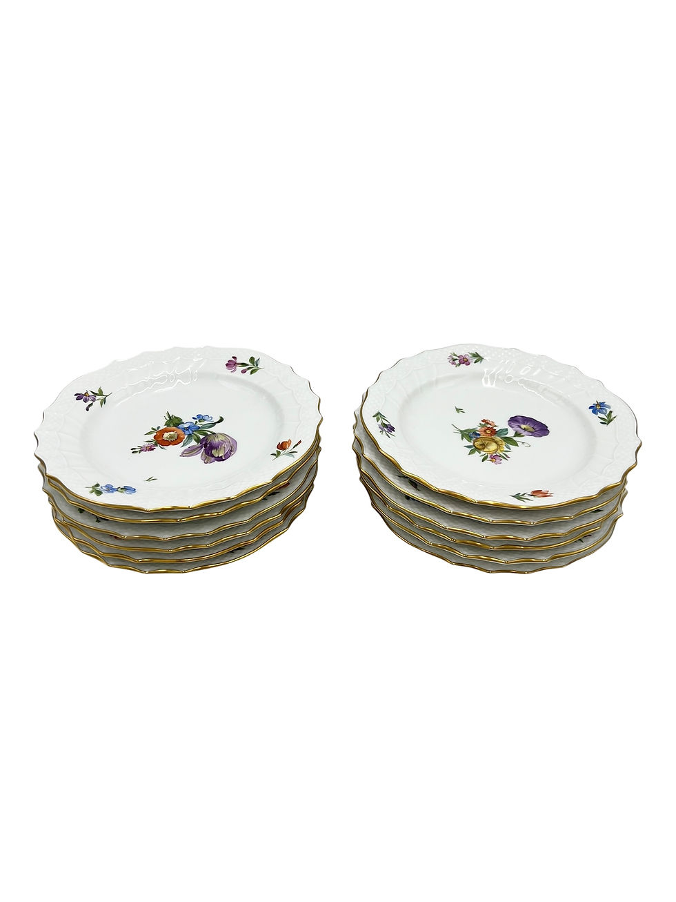 Miniaturebillede: Nr: 493/1625 - Stor kagetallerken - Saksisk Blomst Royal Copenhagen RC