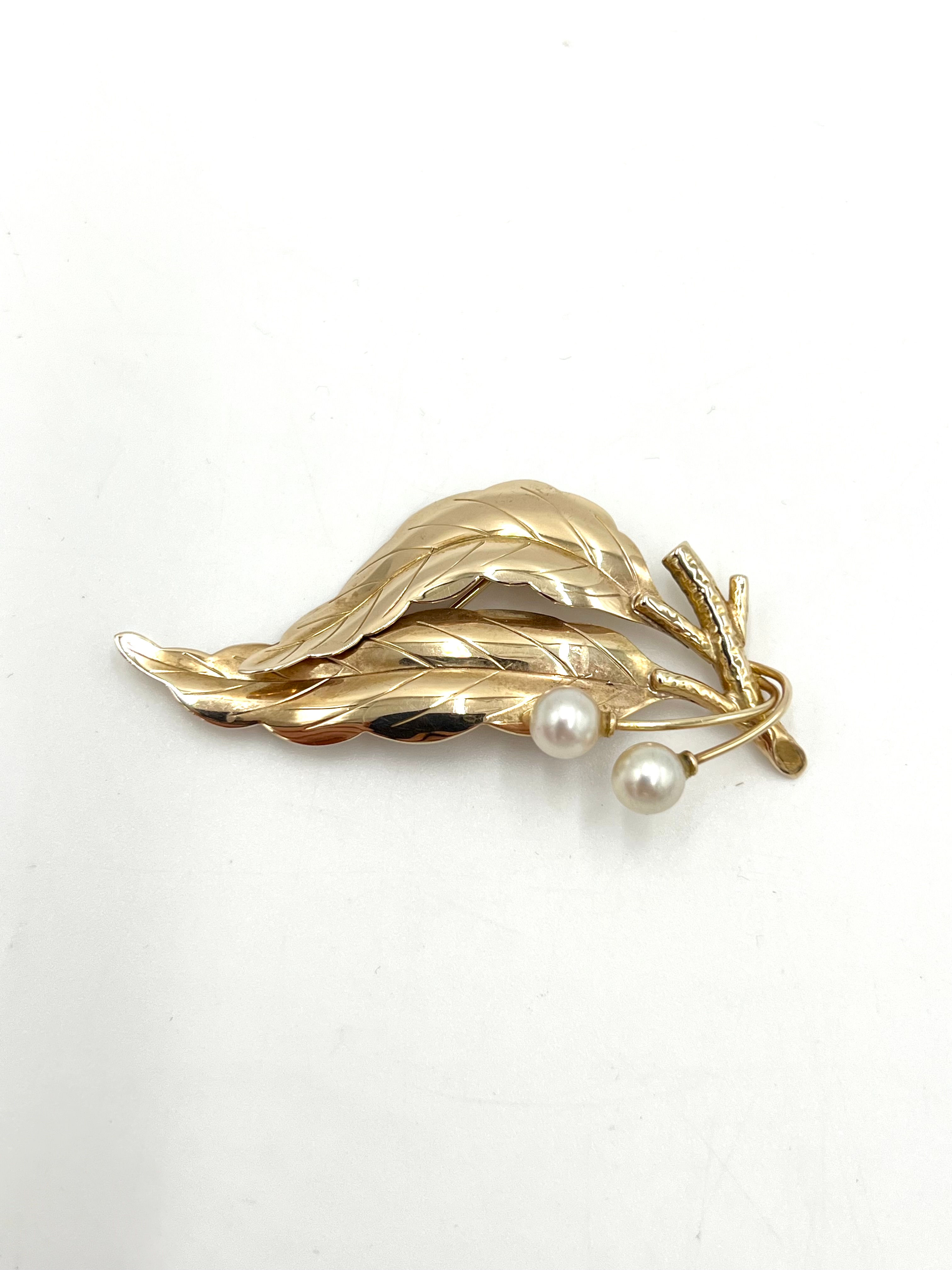 Guld Broche - 14 karat - Stemplet WJ