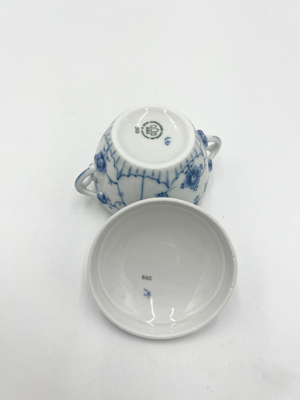 Miniaturebillede: Nr: 593 - Sukkerskål - Blåmalet Bing og Grøndahl B&G