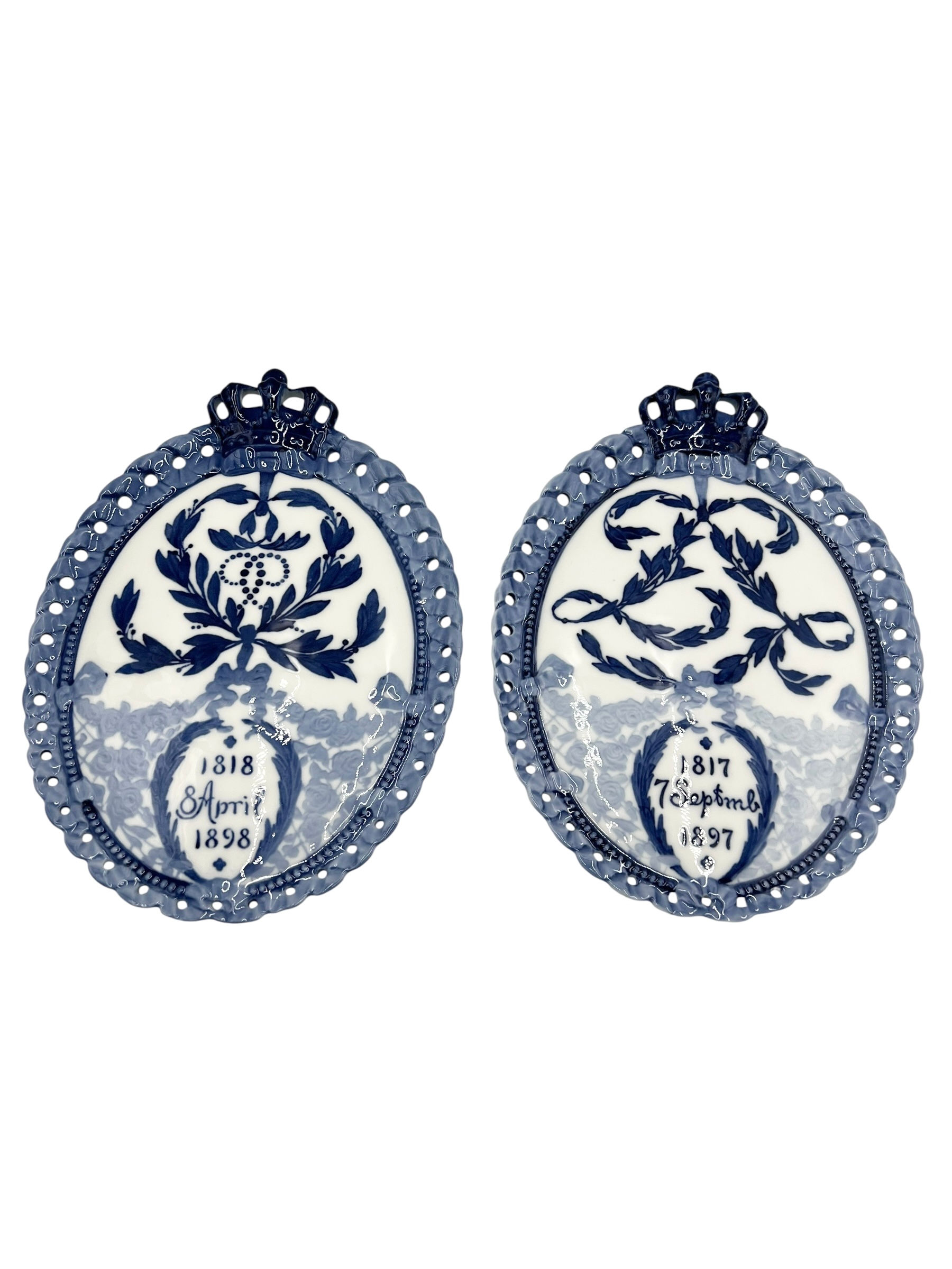 Mindeplatte fra 1897 og 1898 - Royal Copenhagen RC