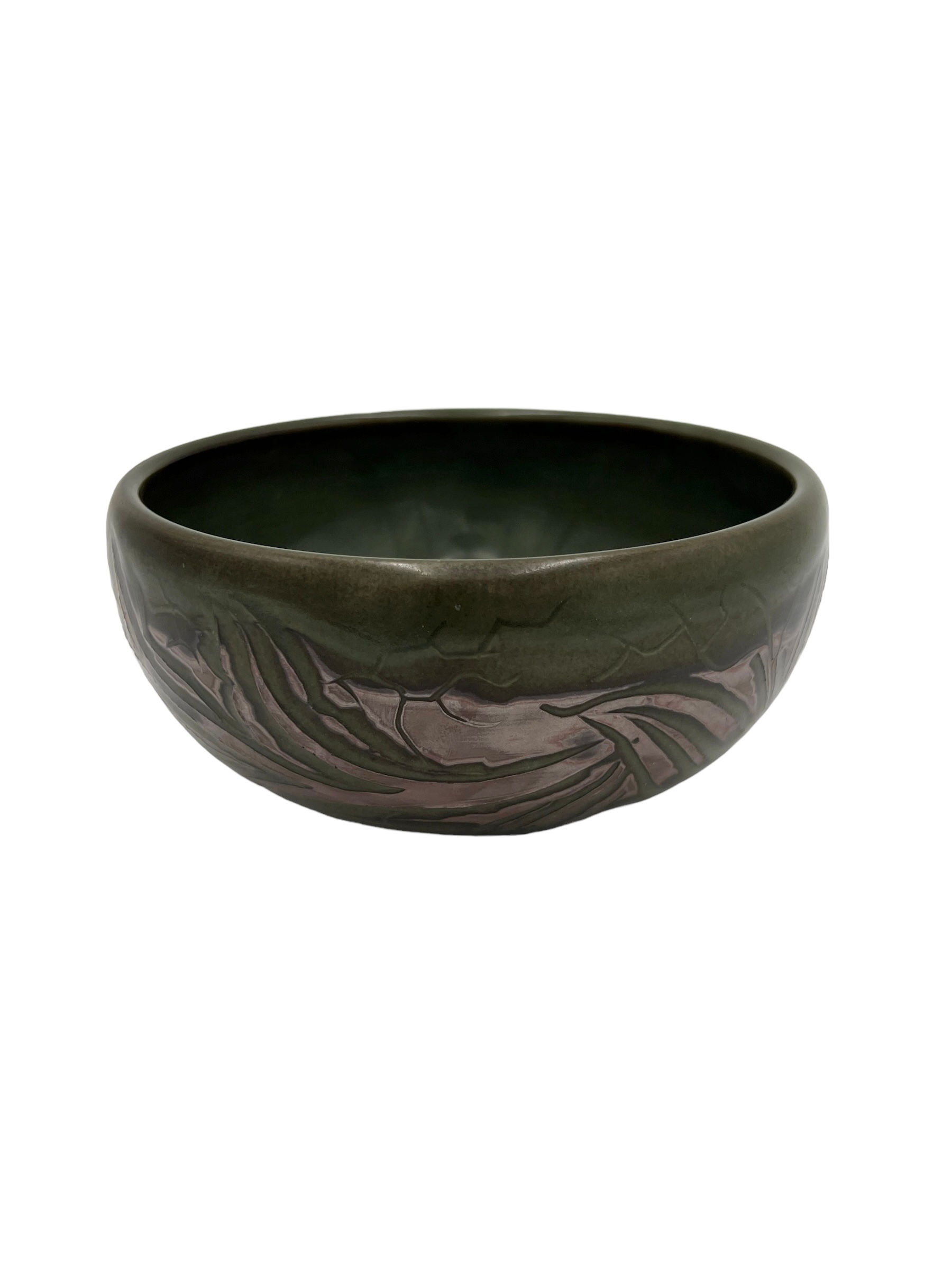 Nr: 529 - Smuk mørkegrøn skål - Royal Copenhagen RC Nils Thorsson