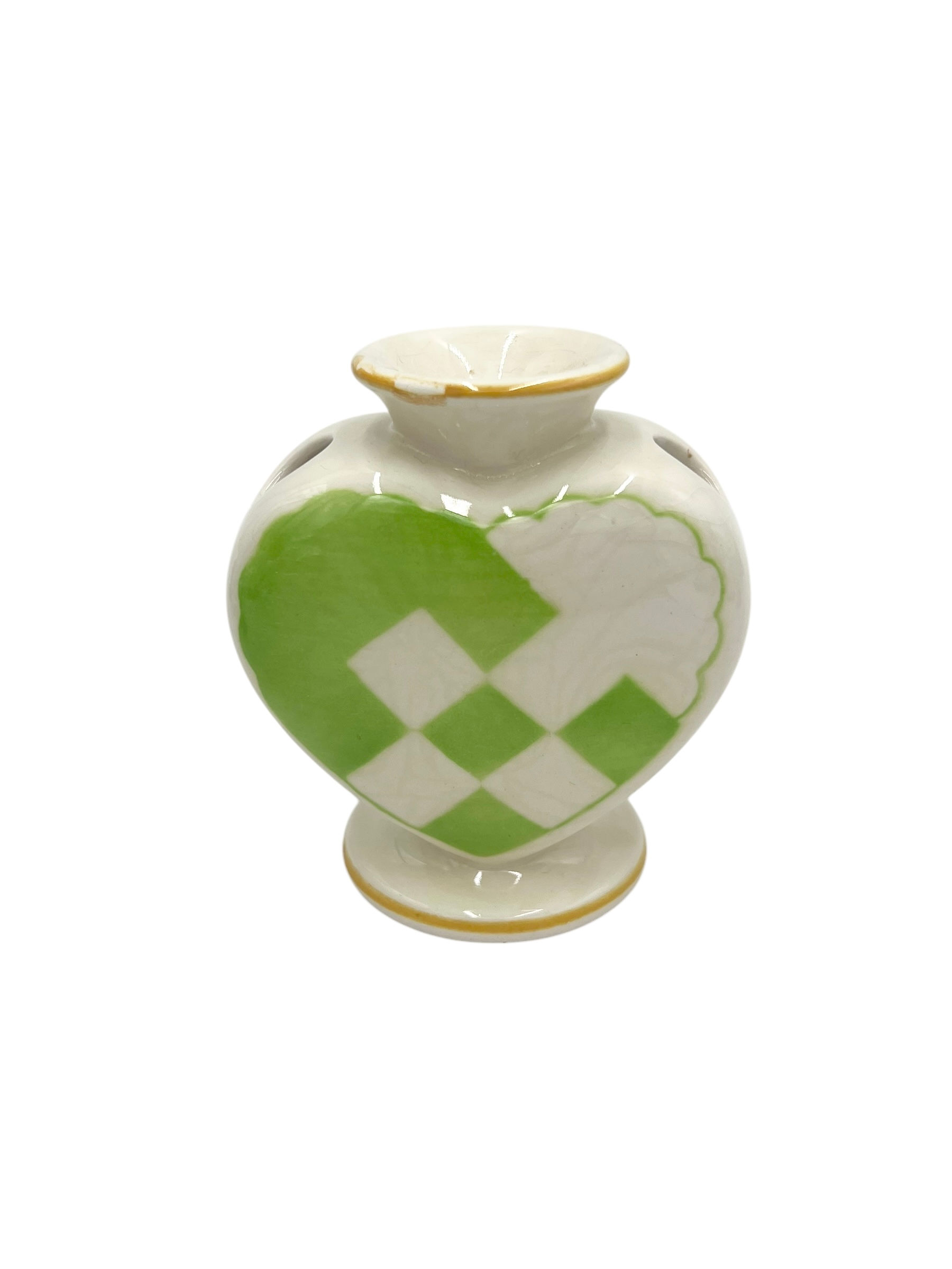 Grønt julehjerte lysestage - Aluminia Royal Copenhagen RC