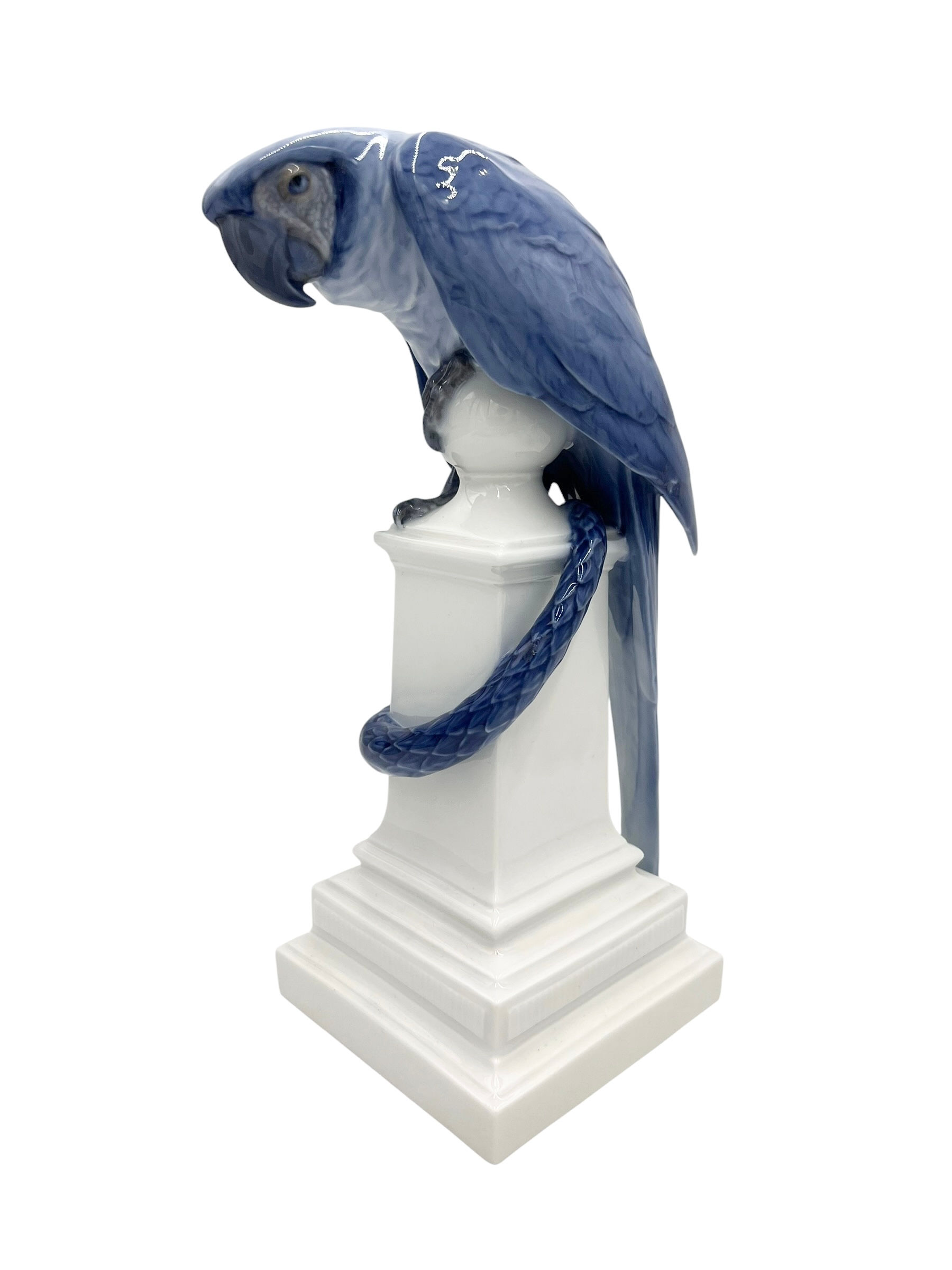 Nr: 866 - Blå papegøje på søjle - Royal Copenhagen RC