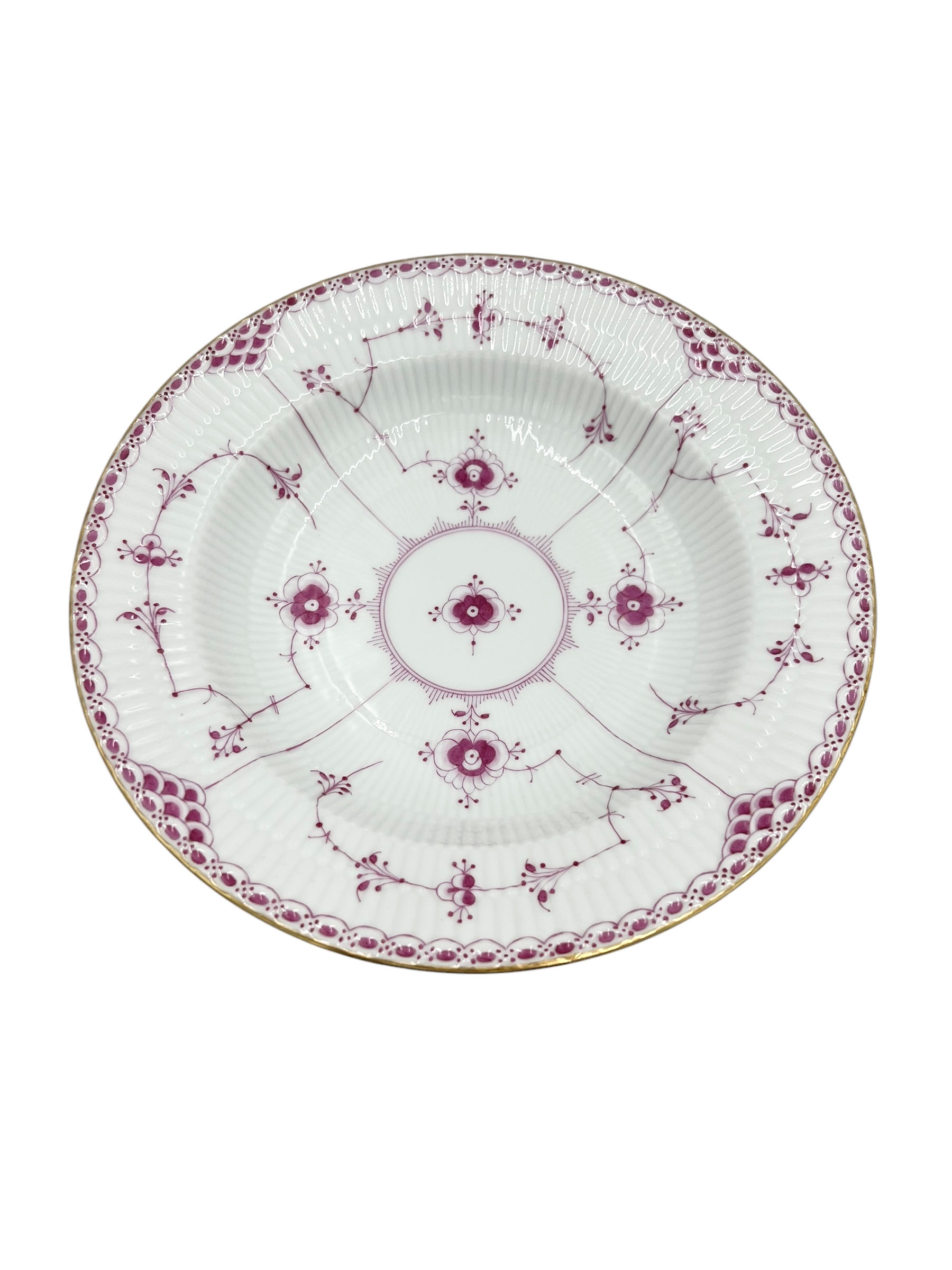 Nr: 2/565 - Stor dyb tallerken - Purpur Halvblonde Royal Copenhagen RC