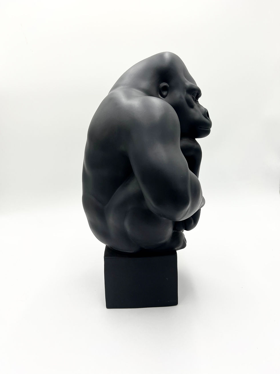Miniaturebillede: Nr: 1249084 - Stor sort abe gorilla - Royal Copenhagen RC