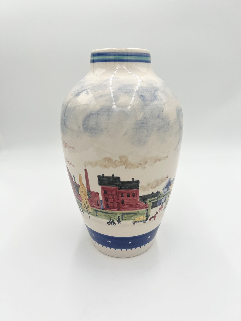 Miniaturebillede: Stor vase med huse - Søholm