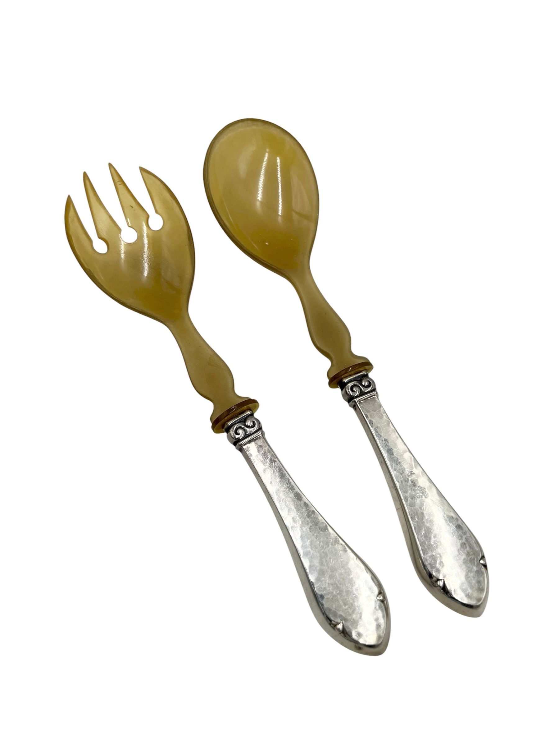 Sæt salatbestik - Sølv 830s