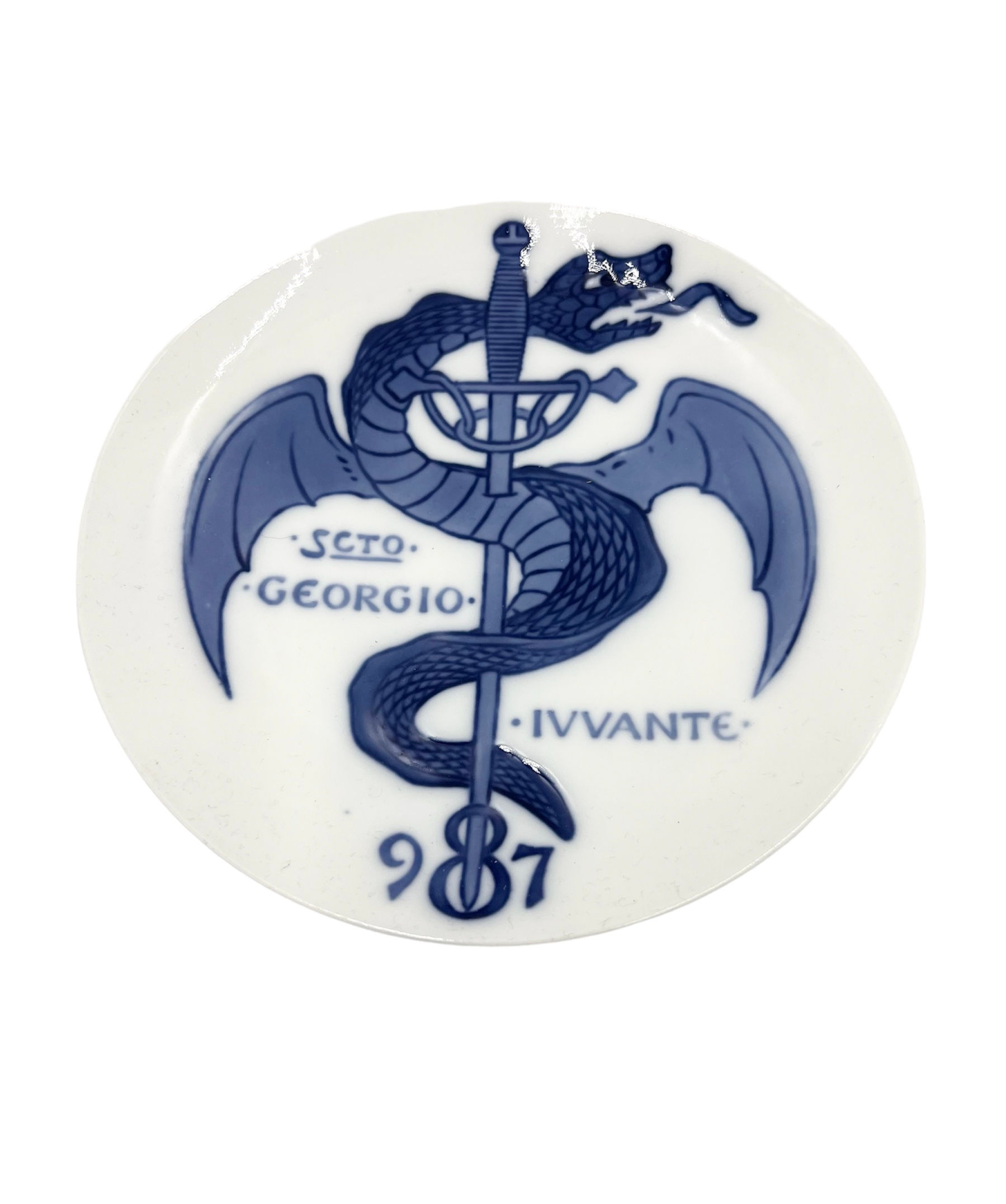 Mindeplatte fra 1897, Odd Fellow Ordens hospital på Island - Royal Copenhagen