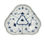 Miniaturebillede: Nr: 1/27 - Trekantet fad - Musselmalet Royal Copenhagen RC