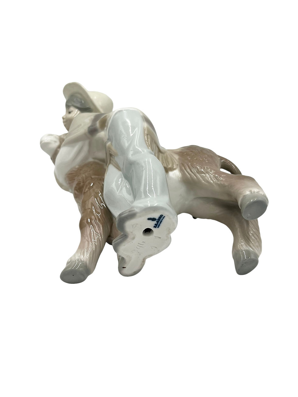 Miniaturebillede: Pige med æsel - Lladro Spanien Kongeligt Porcelæn