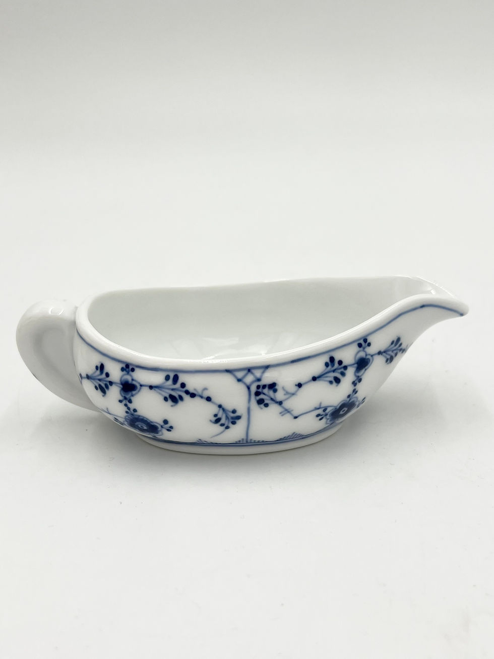 Miniaturebillede: Sjælden antik smørkande - Musselmalet Royal Copenhagen RC