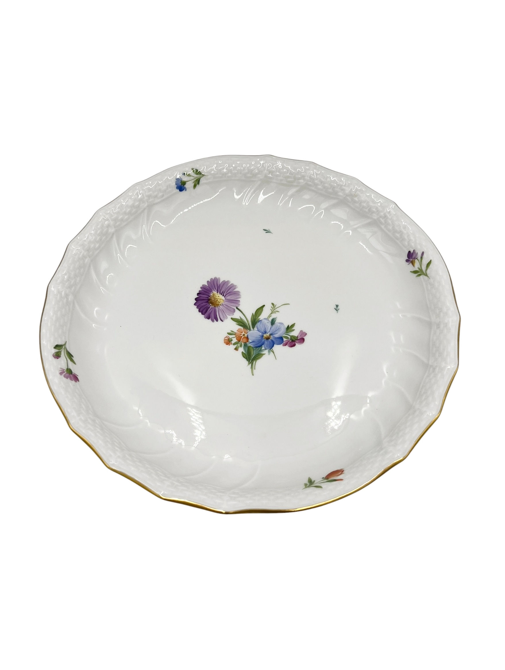 Nr: 493/1691 - Rundt fad - Saksisk Blomst Royal Copenhagen RC