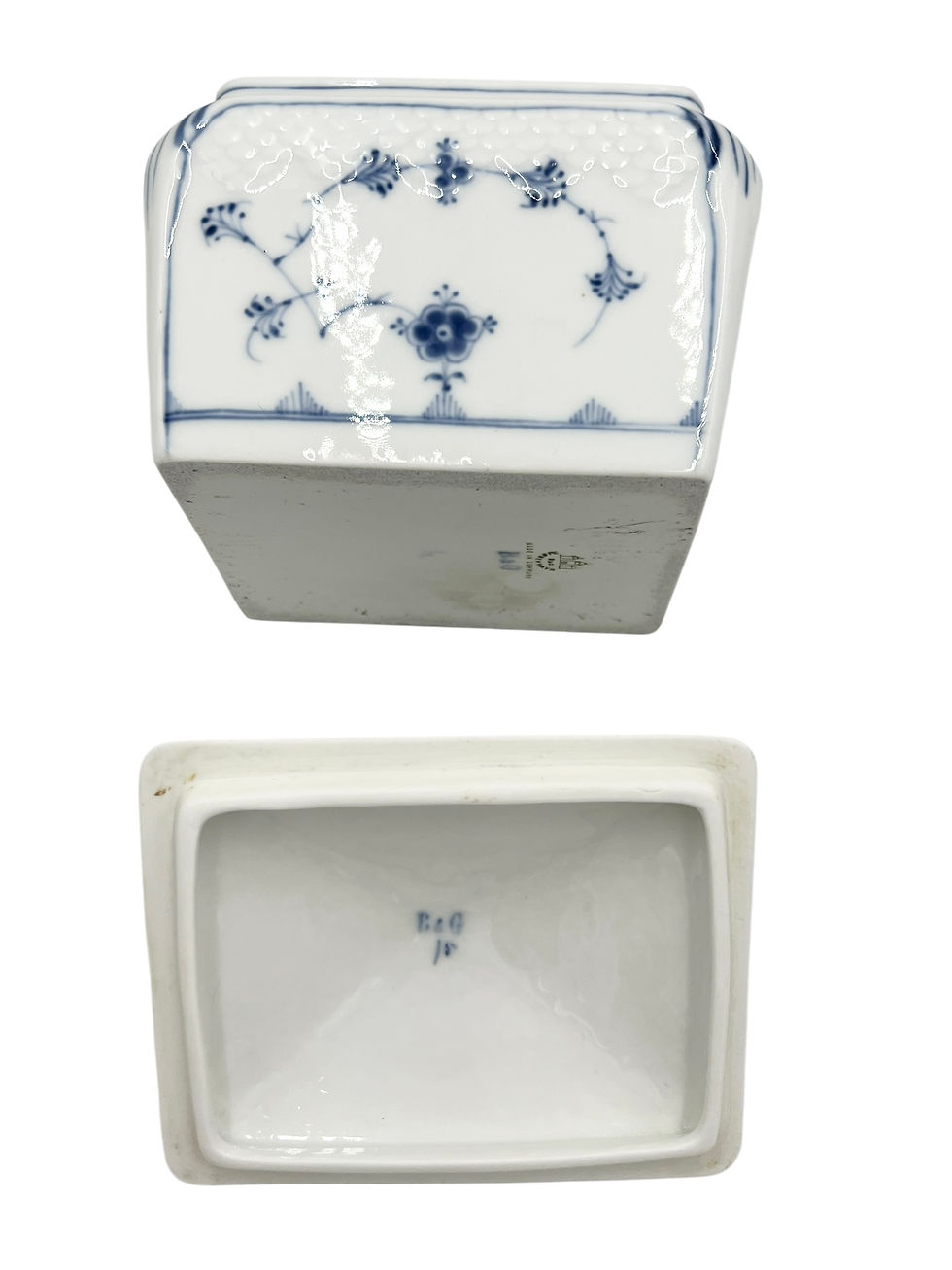 Miniaturebillede: Sjælden Kiksespand - Blåmalet Bing og Grøndahl B&G